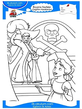 Çocuklar İçin Peter Pan Boyama Sayfaları 